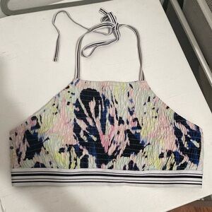 Victorias Secret M swimsuit top, high neck. Sporty look, tie dye. Adjustable